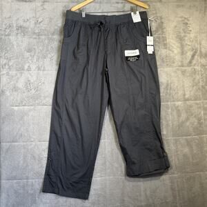 Dash Pants Womens XL Gray Jemma Roll Leg Pull On Cotton Resort Cruise Beach NEW